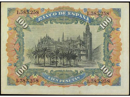 BANCO DE ESPAÑA. 100 Pesetas. 15 Julio 1907. Catedral de Sev