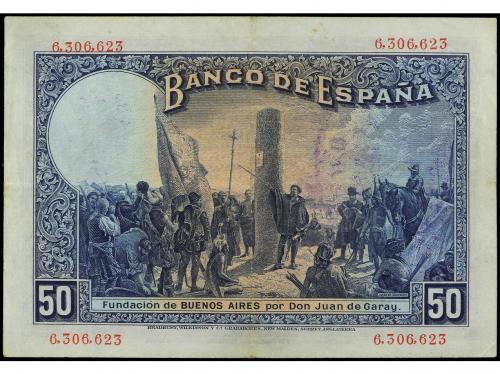 BANCO DE ESPAÑA. 50 Pesetas. 17 Mayo 1927. Alfonso XIII. Con