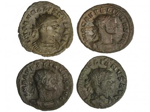 Lote 10 monedas Pequeños Bronces. AURELIANO (7), DIOCLECIANO