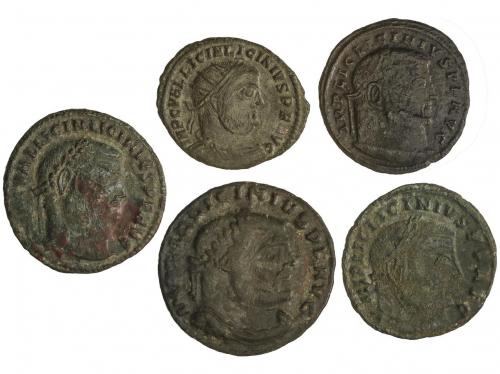 IMPERIO ROMANO. Lote 10 monedas Follis. 308-324 d.C. LICINIO