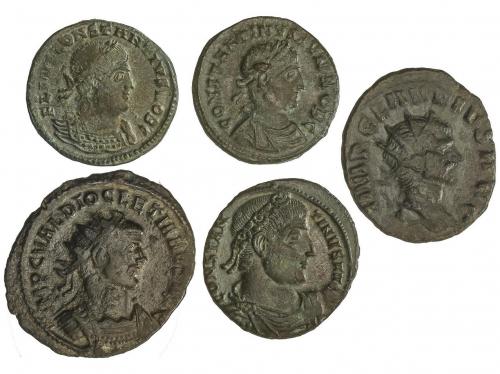 Lote 10 monedas Pequeños Bronces. CLAUDIO, CONSTANTINO II, D