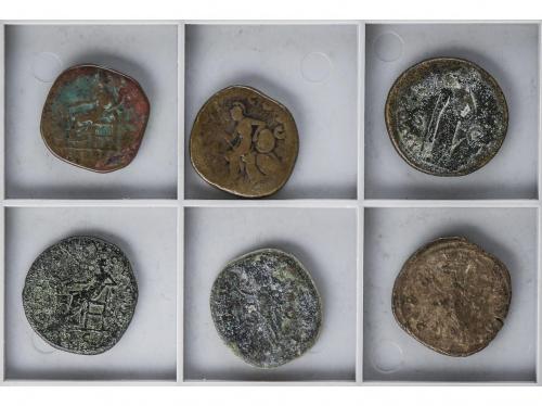 IMPERIO ROMANO. Lote 6 monedas Sestercio. COMODO, DOMICIANO,