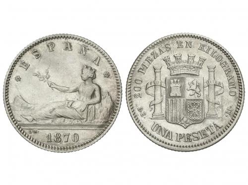 GOB. PROVISIONAL y I REPÚBLICA. 1 Peseta. 1873 (*18-73). S.N