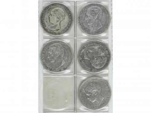 LOTES CENTENARIO. Lote 52 monedas 50 Céntimos (10), 1 (13),