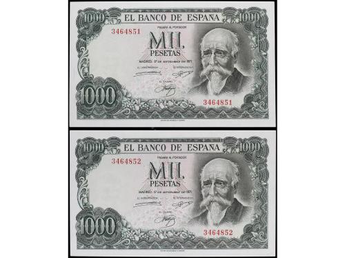 ESTADO ESPAÑOL. Lote 2 billetes 1.000 Pesetas. 17 Septiembre