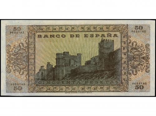 ESTADO ESPAÑOL. 50 Pesetas. 20 Mayo 1938. Castillo de Olite.