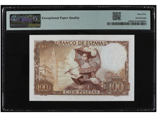 ESTADO ESPAÑOL. 100 Pesetas. 19 Noviembre 1965. Bécquer. Sin