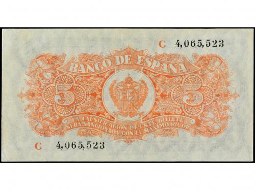 ESTADO ESPAÑOL. 5 Pesetas. 18 Julio 1937. Portabella. Serie 