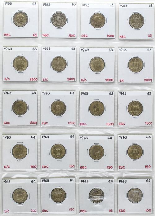 ESTADO ESPAÑOL. Lote Centenares de monedas. Colección incomp