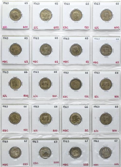 ESTADO ESPAÑOL. Lote Centenares de monedas. Colección incomp