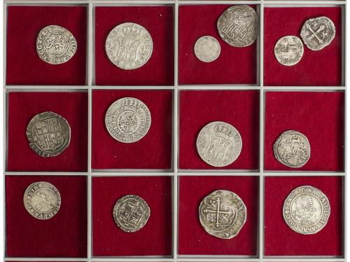 LOTES y COLECCIONES. Lote 14 monedas. MEDIEVAL a ISABEL II. 