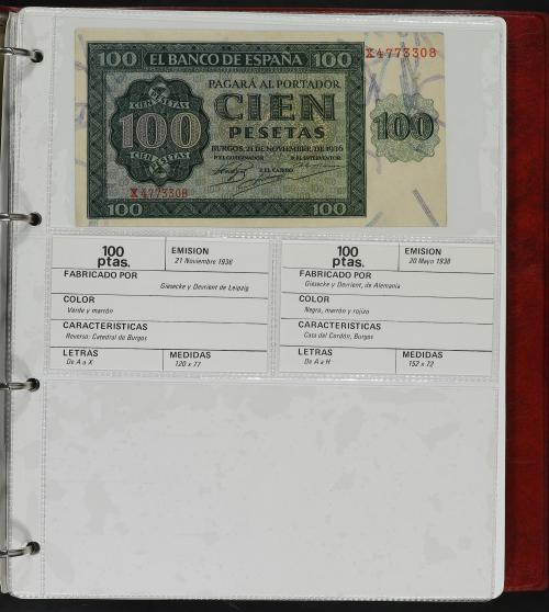 Lote 33 billetes 1 a 1.000 Pesetas. 1936 a 1979. Todos difer