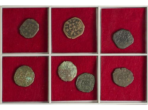 FELIPE III. Lote 7 monedas 4 Cornados. 1608, 16x, 1611, 1612