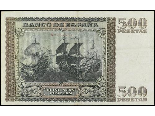 ESTADO ESPAÑOL. 500 Pesetas. 9 Enero 1940. Juan de Austria. 