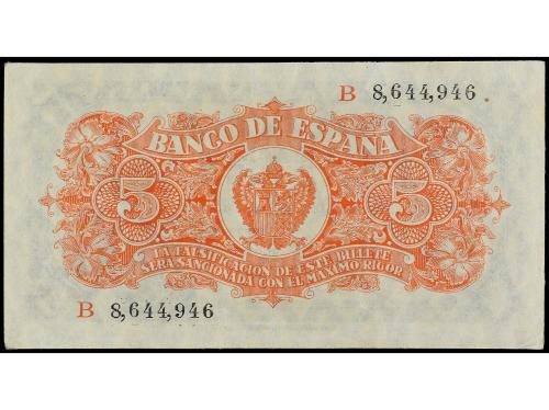 ESTADO ESPAÑOL. 5 pesetas. 18 julio 1937. Portabella. Serie 