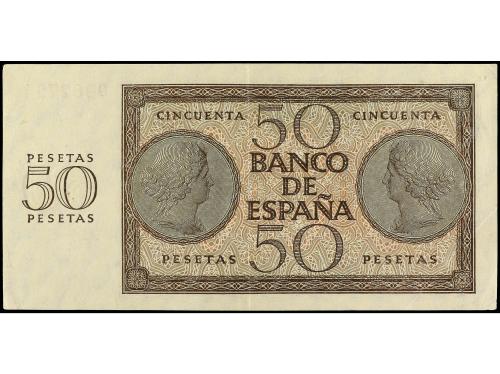 ESTADO ESPAÑOL. 50 Pesetas. 21 Noviembre 1936. Serie O. (esq