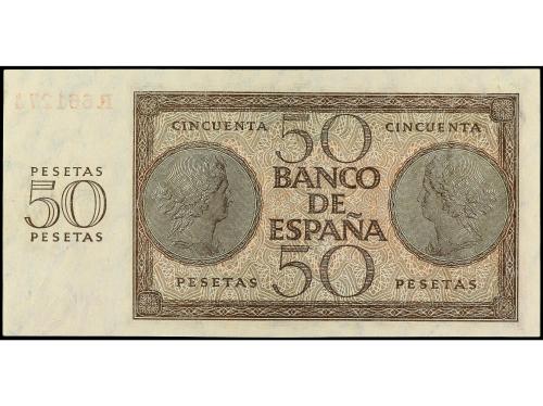 ESTADO ESPAÑOL. 50 Pesetas. 21 Noviembre 1936. Serie R. (Esq