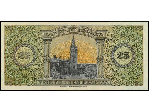 ESTADO ESPAÑOL. 25 Pesetas. 20 Mayo 1938. Giralda de Sevilla