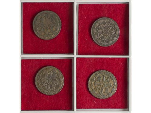 CARLOS III. Lote 4 monedas 4 Maravedís. 1772, 73, 79, 84. SE