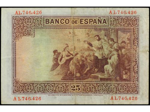 BANCO DE ESPAÑA. 25 Pesetas. 12 Octubre 1926. San Francisco 