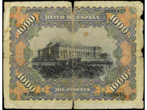 BANCO DE ESPAÑA. 1.000 Pesetas. 15 julio 1907. Palacio Real 