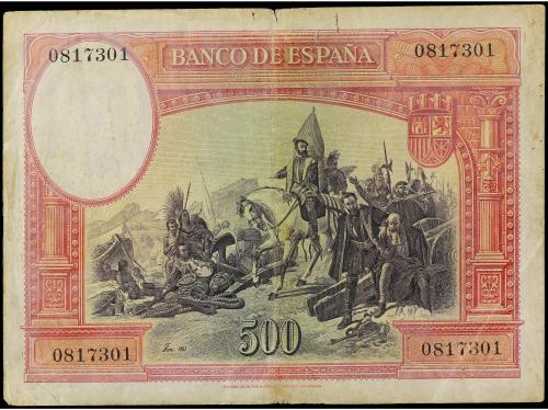 GUERRA CIVIL, ZONA REPUBLICANA. 500 Pesetas. 7 Enero 1935. H