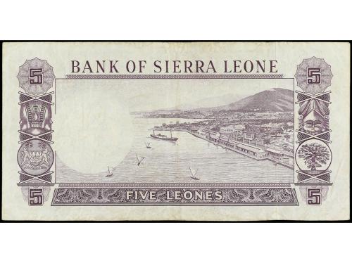 BILLETES EXTRANJEROS. 5 Leones. 1964. SIERRA LEONE. (Algo su