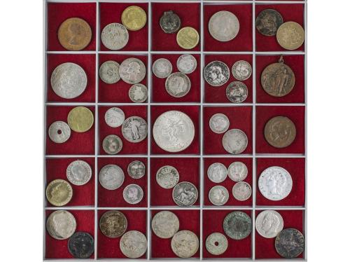 LOTES y COLECCIONES. Lote alrededor de 350 monedas. MONARQUÍ