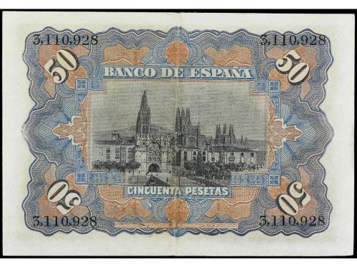 BANCO DE ESPAÑA. 50 Pesetas. 15 Julio 1907. Catedral de Burg