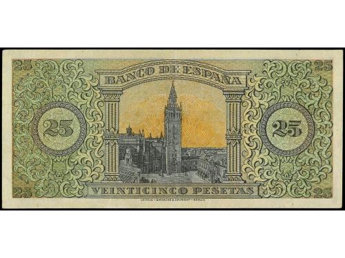 ESTADO ESPAÑOL. 25 Pesetas. 20 Mayo 1938. Giralda de Sevilla