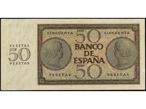 ESTADO ESPAÑOL. 50 Pesetas. 21 Noviembre 1936. Serie F. (Pli