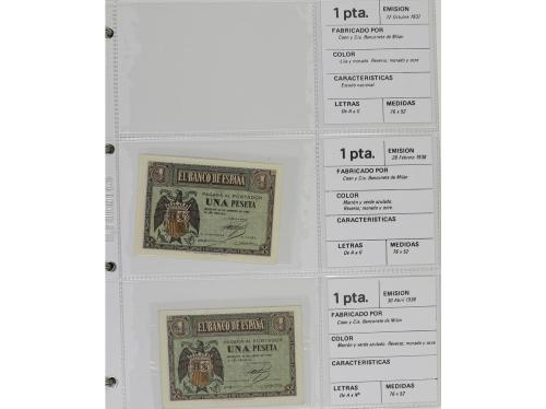 Lote 58 billetes 10 Céntimos a 5.000 Pesetas. 1925 a 1992. L