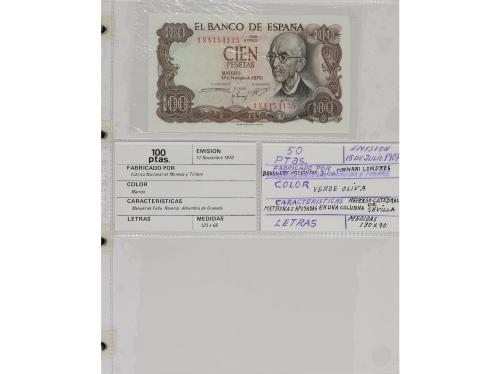 Lote 58 billetes 10 Céntimos a 5.000 Pesetas. 1925 a 1992. L