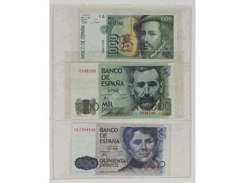 Lote 58 billetes 10 Céntimos a 5.000 Pesetas. 1925 a 1992. L