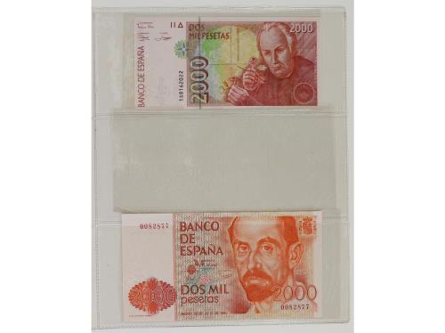 Lote 58 billetes 10 Céntimos a 5.000 Pesetas. 1925 a 1992. L