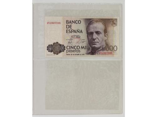 Lote 58 billetes 10 Céntimos a 5.000 Pesetas. 1925 a 1992. L