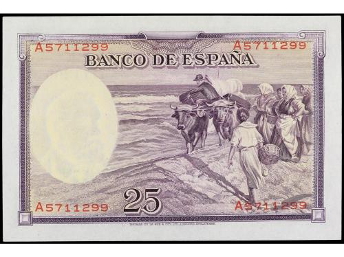 GUERRA CIVIL, ZONA REPUBLICANA. 25 Pesetas. 31 Agosto 1936. 