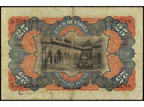 BANCO DE ESPAÑA. 25 Pesetas. 15 Julio 1907. (Pequeñas rotur