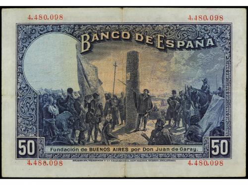 BANCO DE ESPAÑA. 50 Pesetas. 17 Mayo 1927. Alfonso XII. Sel