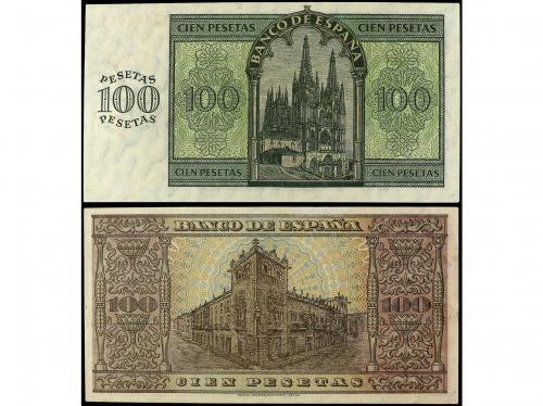 ESTADO ESPAÑOL. Lote 2 billetes 100 Pesetas. 1936 y 1938. Ca