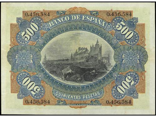 BANCO DE ESPAÑA. 500 Pesetas. 15 Julio 1907. Alcazar de Sego