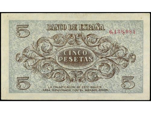 ESTADO ESPAÑOL. 5 Pesetas. 21 Noviembre 1936. Ed-417. MBC+. 