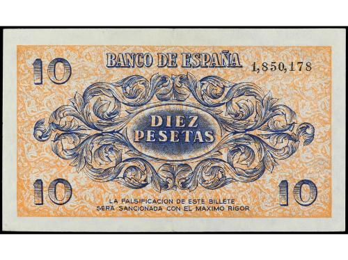 ESTADO ESPAÑOL. 10 Pesetas. 21 Noviembre 1936. (Tres pliegue