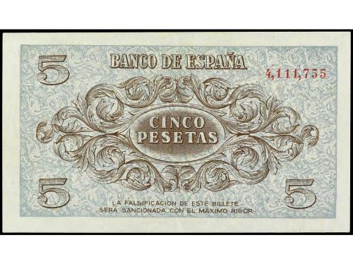 ESTADO ESPAÑOL. 5 Pesetas. 21 Noviembre 1936. Ed-417. EBC-. 