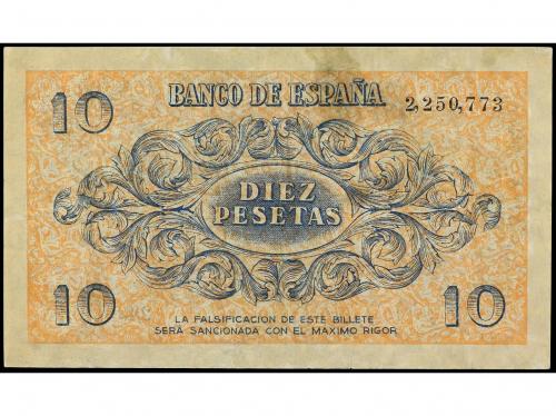 ESTADO ESPAÑOL. 10 Pesetas. 21 Noviembre 1936. (Reparaciones