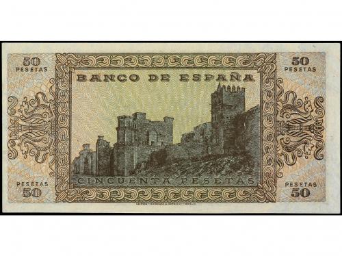 ESTADO ESPAÑOL. 50 Pesetas. 22 Mayo 1938. Castillo de Olite.