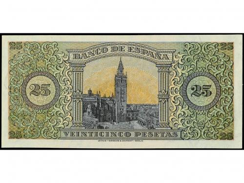 ESTADO ESPAÑOL. 25 Pesetas. 20 Mayo 1938. Giralda de Sevilla