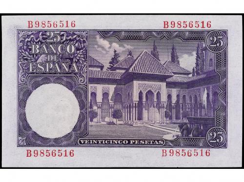 ESTADO ESPAÑOL. 25 Pesetas. 22 Julio 1954. Albéniz. Serie B.