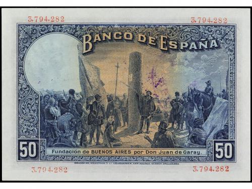 BANCO DE ESPAÑA. 50 Pesetas. 17 Mayo 1927. Alfonso XIII. Con