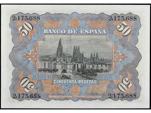 BANCO DE ESPAÑA. 50 Pesetas. 15 Julio 1907. Catedral de Burg